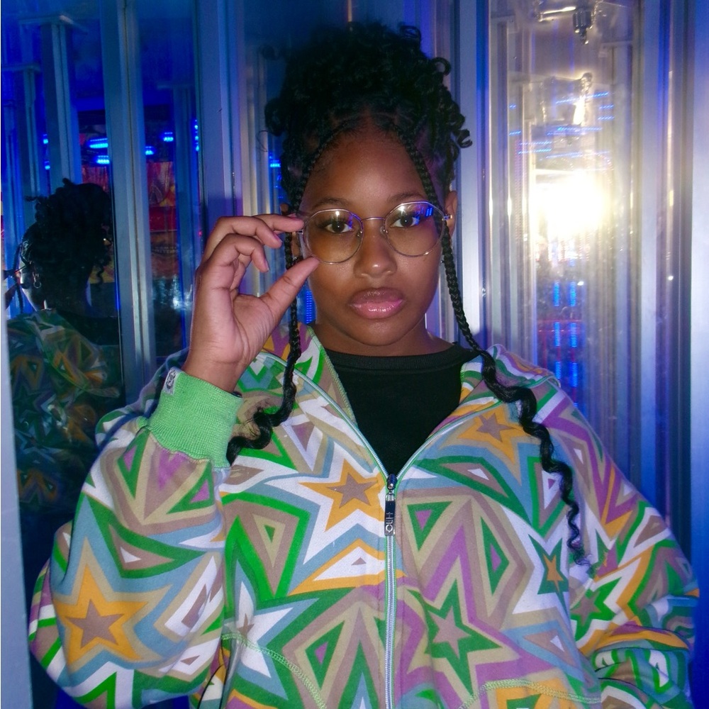 Colorful Star Pattern Women's Jacket - Picture 2 of 5